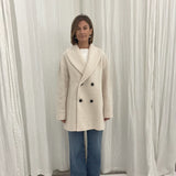 Harris Wharf London Shawl Collar Jacket | Ecru Boucl ©