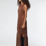 Third Form Visions Lace Frill Dress | Chocolate Polka Dot