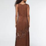 Third Form Visions Lace Frill Dress | Chocolate Polka Dot
