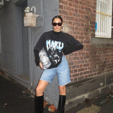 Maku Blue Bunny Oversized Tee