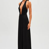 Misha Jennifer Cupro Maxi Dress | Black
