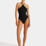 Hunza G Jasmine Swim With Tonal Hoop | Black