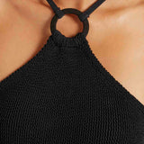 Hunza G Jasmine Swim With Tonal Hoop | Black