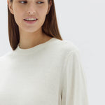 June Silk Knit Short Sleeve Tee Cream