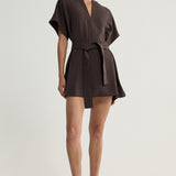 Elka Collective Kenji Mini Dress | Chocolate