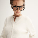 Elka Collective Posie Knit Cardigan | White