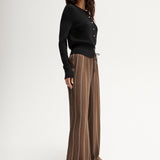 Elka Collective Petra Stripe Pant | Tan Stripe