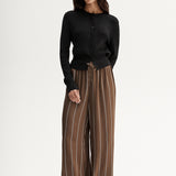 Elka Collective Petra Stripe Pant | Tan Stripe