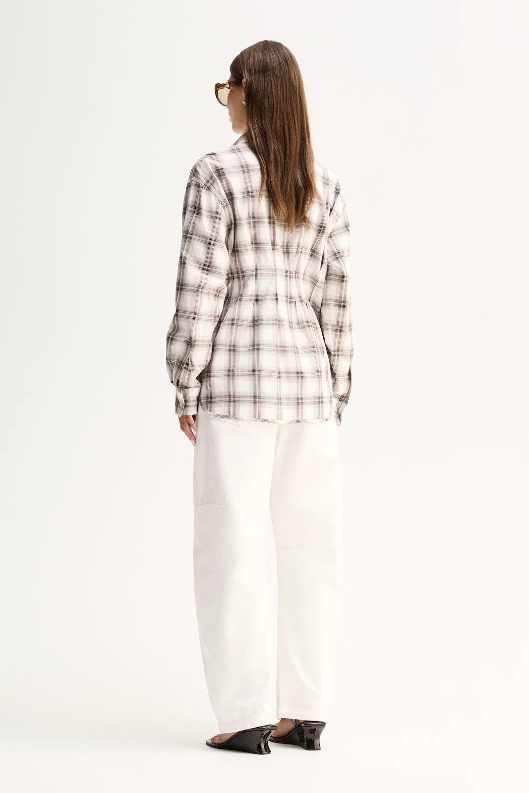 Elka Collective Heather Shirt | White Check