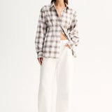 Elka Collective Heather Shirt | White Check