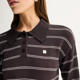 Elka Collective Irina Knit Jumper | Chocolate Stripe