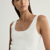 Elka Collective Elena Knit Top | White