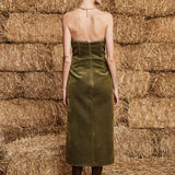 ODESSA EMBROIDERED MIDI DRESS