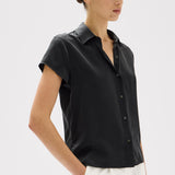 Karri Silk Short Sleeve Shirt Black