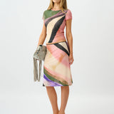 With Harper Lu Midi Skirt Mesh | Wave (PRE-ORDER)