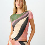 With Harper Lu Fitted Tee Mesh | Wave (PRE-ORDER)