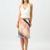 With Harper Lu Midi Skirt Mesh | Wave (PRE-ORDER)