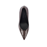 Lana Wilkinson Molly Pump | Espresso Croc Leather
