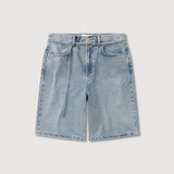 Assembly Label Loose Fit Long Denim Short | Mid Stone Wash (PRE-ORDER)