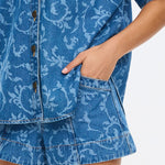 Laguna Printed Denim Short