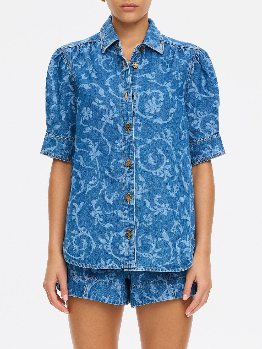 Laguna Printed Denim Short