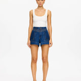 Kivari Celene Denim Short | Indigo Blue
