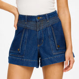 Kivari Celene Denim Short | Indigo Blue