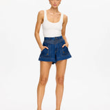 Kivari Celene Denim Short | Indigo Blue