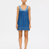 Kivari Coralie Denim Mini Dress | Two Tone Blue (PRE-ORDER)