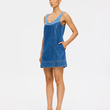 Kivari Coralie Denim Mini Dress | Two Tone Blue (PRE-ORDER)