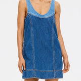 Kivari Coralie Denim Mini Dress | Two Tone Blue (PRE-ORDER)