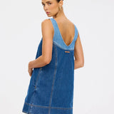 Kivari Coralie Denim Mini Dress | Two Tone Blue (PRE-ORDER)