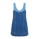 Kivari Coralie Denim Mini Dress | Two Tone Blue (PRE-ORDER)
