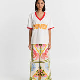 Maku Lover V Neck Tee | White