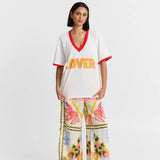 Maku Lover V Neck Tee | White
