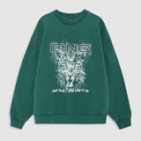 Anine Bing Miles Sweatshirt Leopard | Emerald Green (PRE-ORDER)