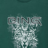 Anine Bing Miles Sweatshirt Leopard | Emerald Green (PRE-ORDER)