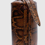 Brie Leon Brooke Mini Barrel Bag | Brunette Python