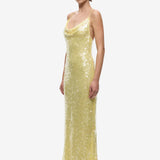 Misha Ina Sequin Maxi Dress | Lemon