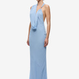 Misha Cascada Draped Dress | Cornflower Blue