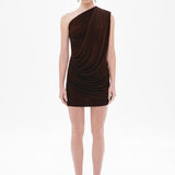 Misha Erika Rib Mini Dress | Chocolate