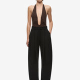 Misha Jennifer Cupro Bodysuit | Chocolate