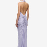Misha The Venus Gathered Cupro Dress | Lilac