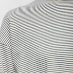 Malone Cropped Stripe Long Sleeve Tee Cream/Black