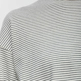 Malone Cropped Stripe Long Sleeve Tee Cream/Black