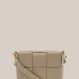 Vestirsi Mini Margot Leather Woven Bag | Mushroom