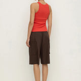 Assembly Mavis Poplin Short | Cocoa (PRE-ORDER)