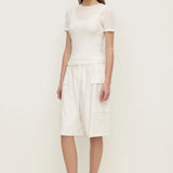 Assembly Mavis Poplin Short | White (PRE-ORDER)