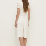 Assembly Mavis Poplin Short | White (PRE-ORDER)