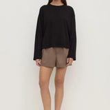Assembly Label Micha Poplin Short Dark | Dark Sand